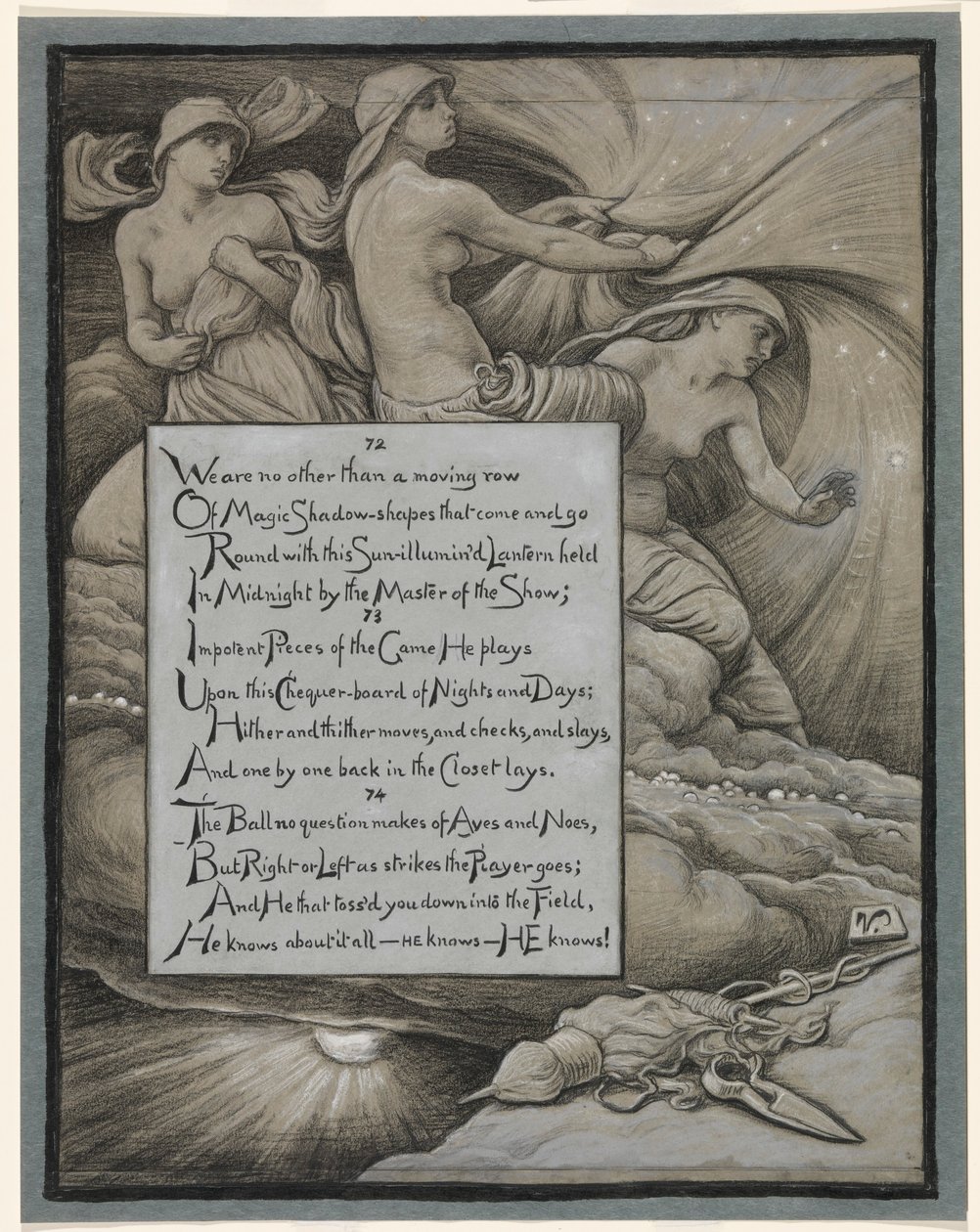 (Illustration till Rubáiyát av Omar Khayyám) Ödet samlas i stjärnorna av Elihu Vedder