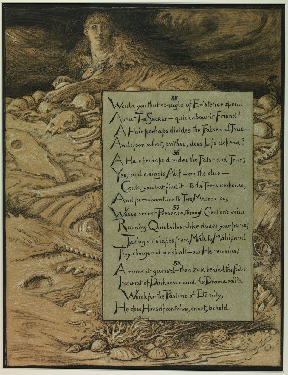 (Illustration till Rubáiyát av Omar Khayyám) Det oundvikliga ödet av Elihu Vedder