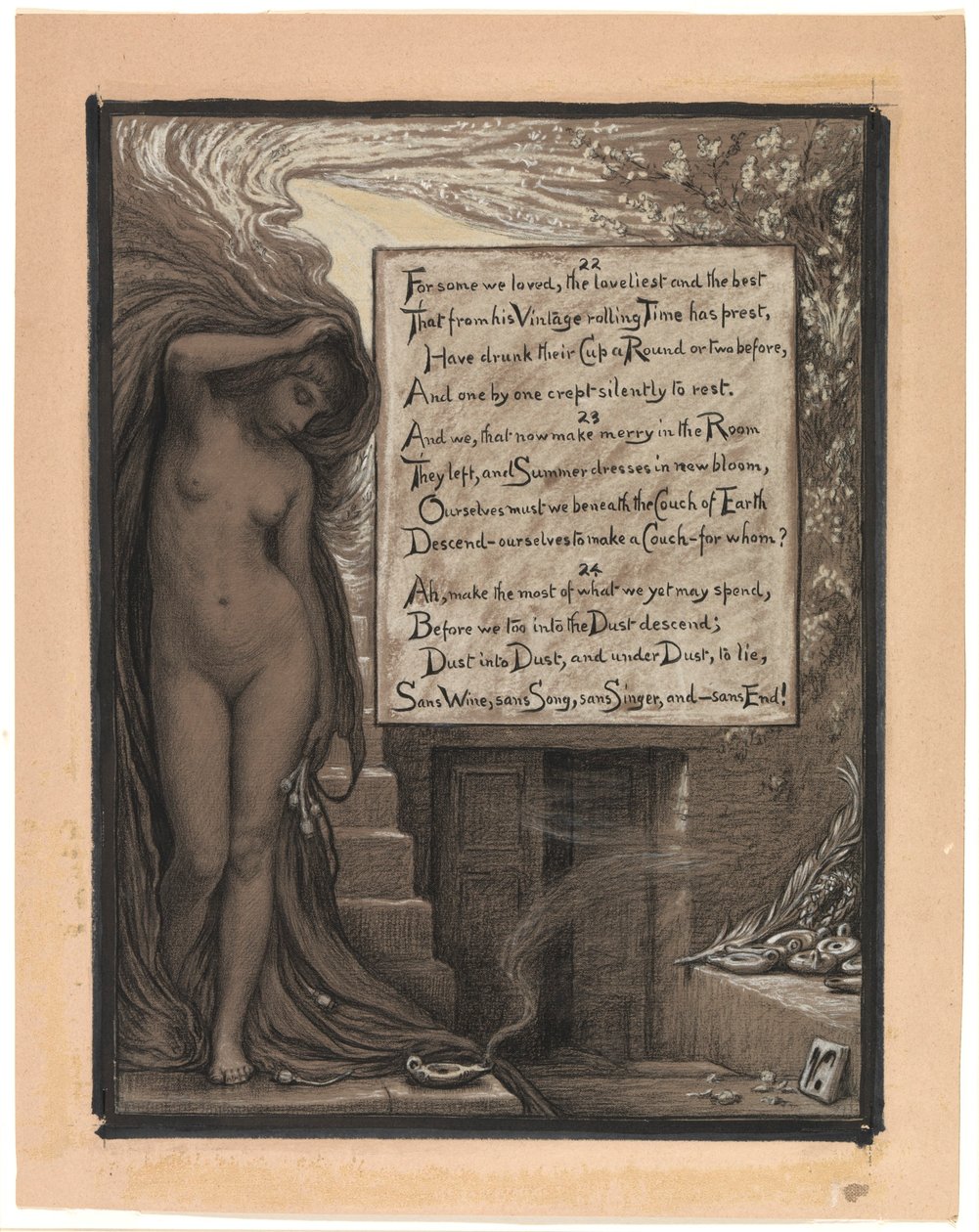 (Illustration till Rubáiyát av Omar Khayyám) Den långa vilan av Elihu Vedder
