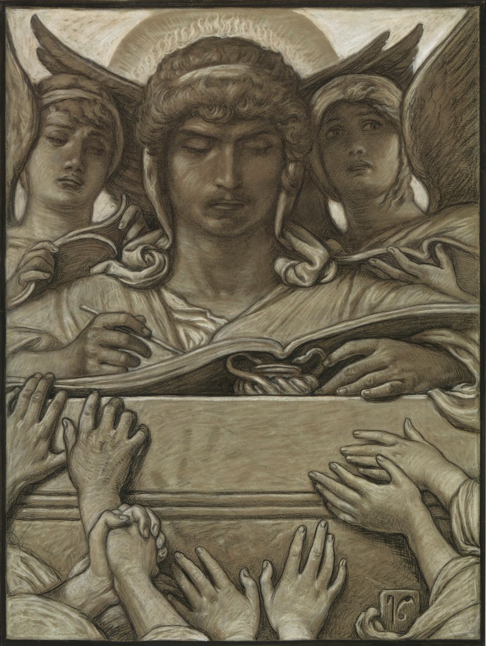 (Illustration för Rubáiyát av Omar Khayyám) Den inspelande ängeln av Elihu Vedder