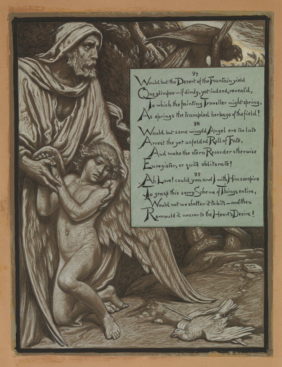 (Illustration för Rubáiyát av Omar Khayyám) Förlåtelseprogrammet av Elihu Vedder