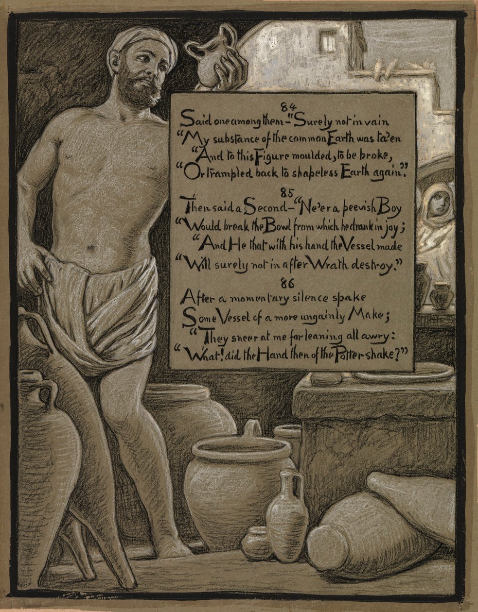 (Illustration till Rubáiyát av Omar Khayyám) Den osmakliga grytan av Elihu Vedder