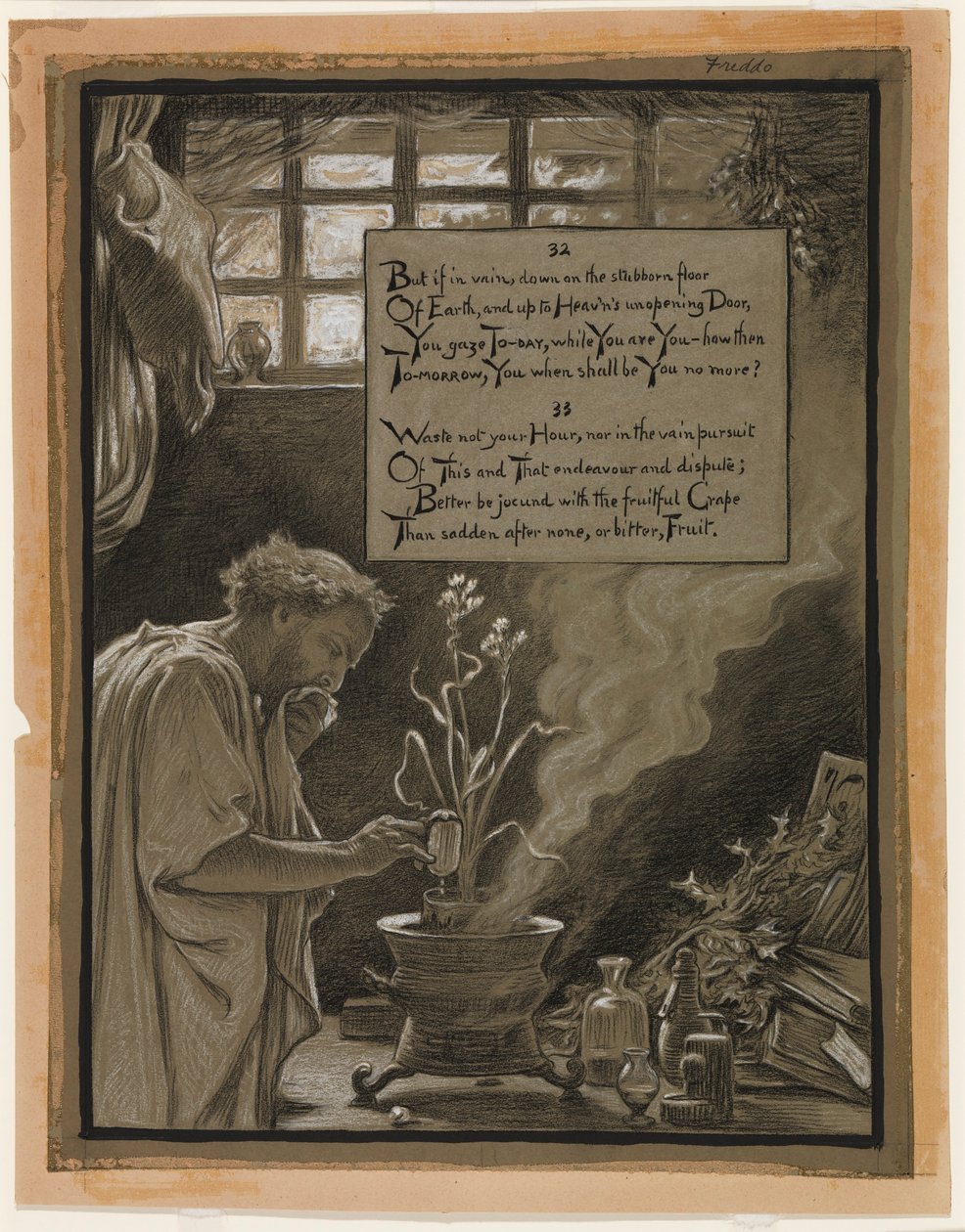 (Illustration för Rubáiyát av Omar Khayyám) Den fåfänga strävan av Elihu Vedder