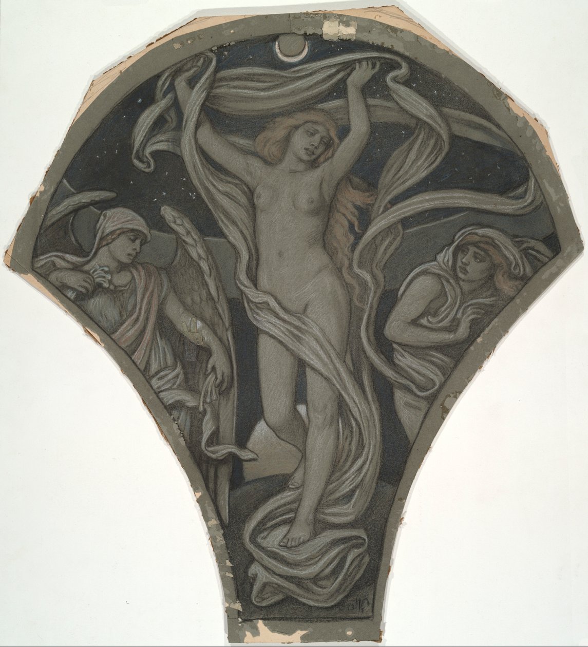 Tecknad film för Luna, från de sextio studierna för Huntington-taket (1926.80) av Elihu Vedder
