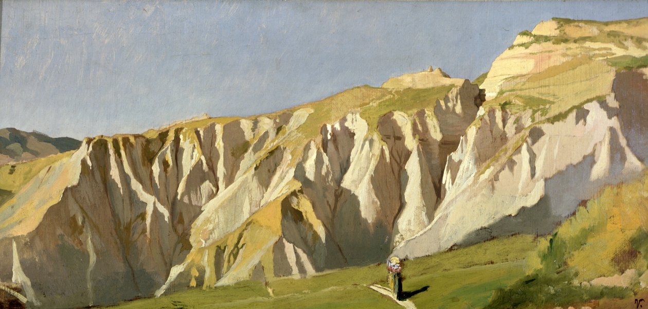 Volterras klippor (olja på pannå) av Elihu Vedder