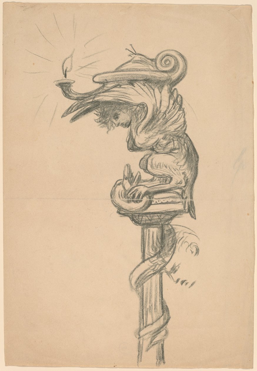 Detalj av äktenskapet med dottern av Vine, ca. 1890. av Elihu Vedder