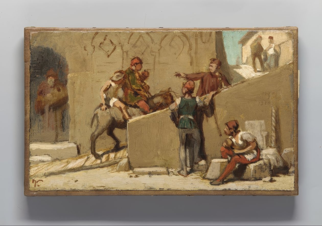 Fabeln om mjölnaren, hans son och åsnan av Elihu Vedder