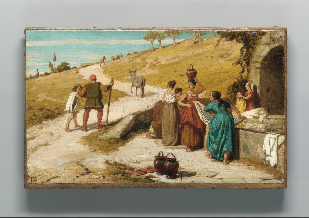 Fabeln om mjölnaren, hans son och åsnan av Elihu Vedder