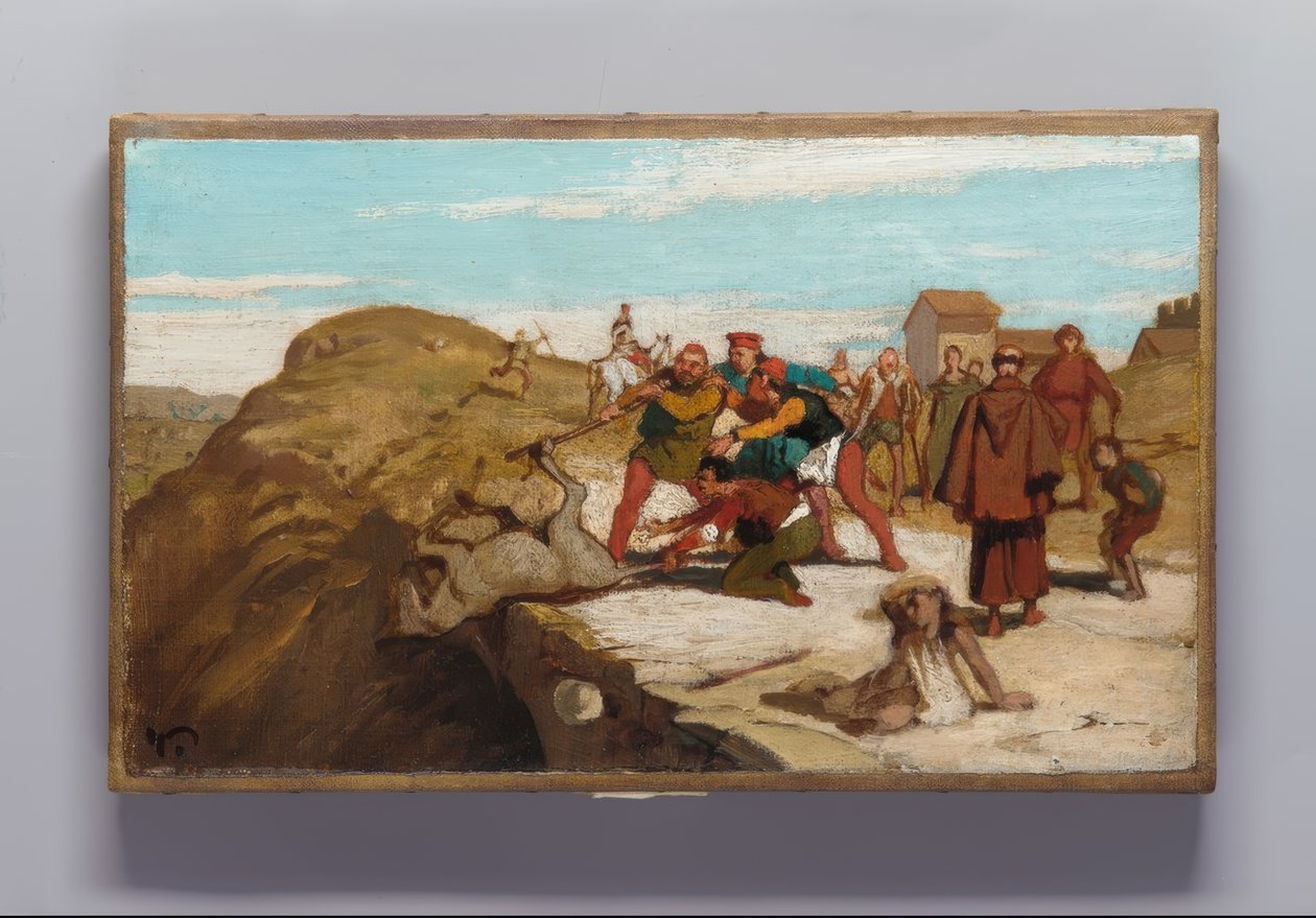 Fabeln om mjölnaren, hans son och åsnan av Elihu Vedder