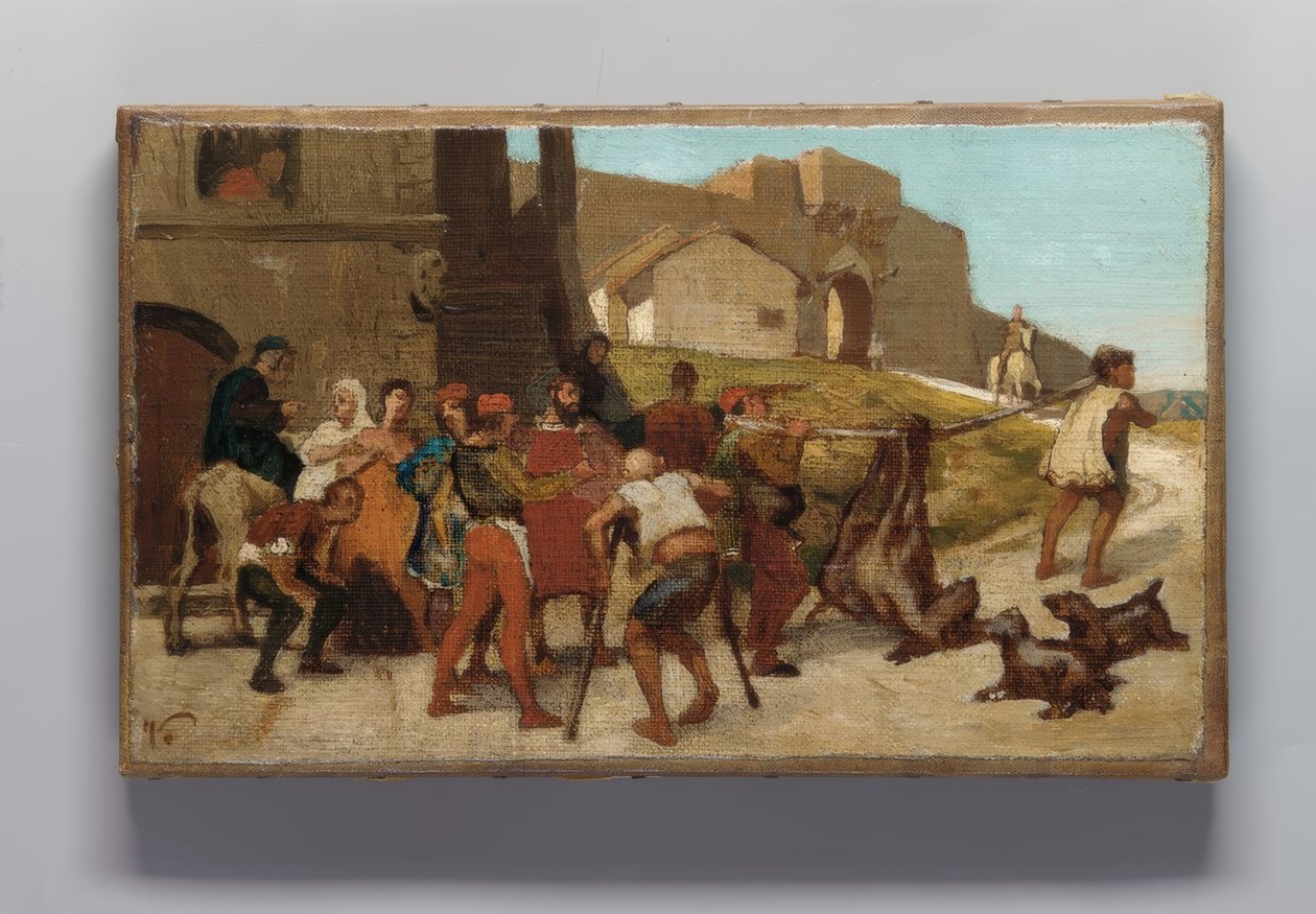 Fabeln om mjölnaren, hans son och åsnan av Elihu Vedder