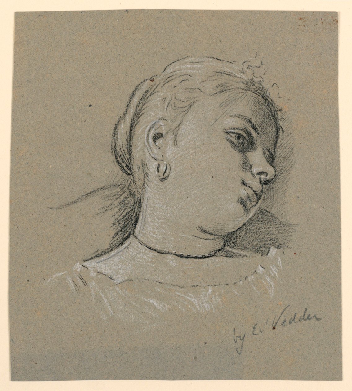 Italiensk tjej av Elihu Vedder