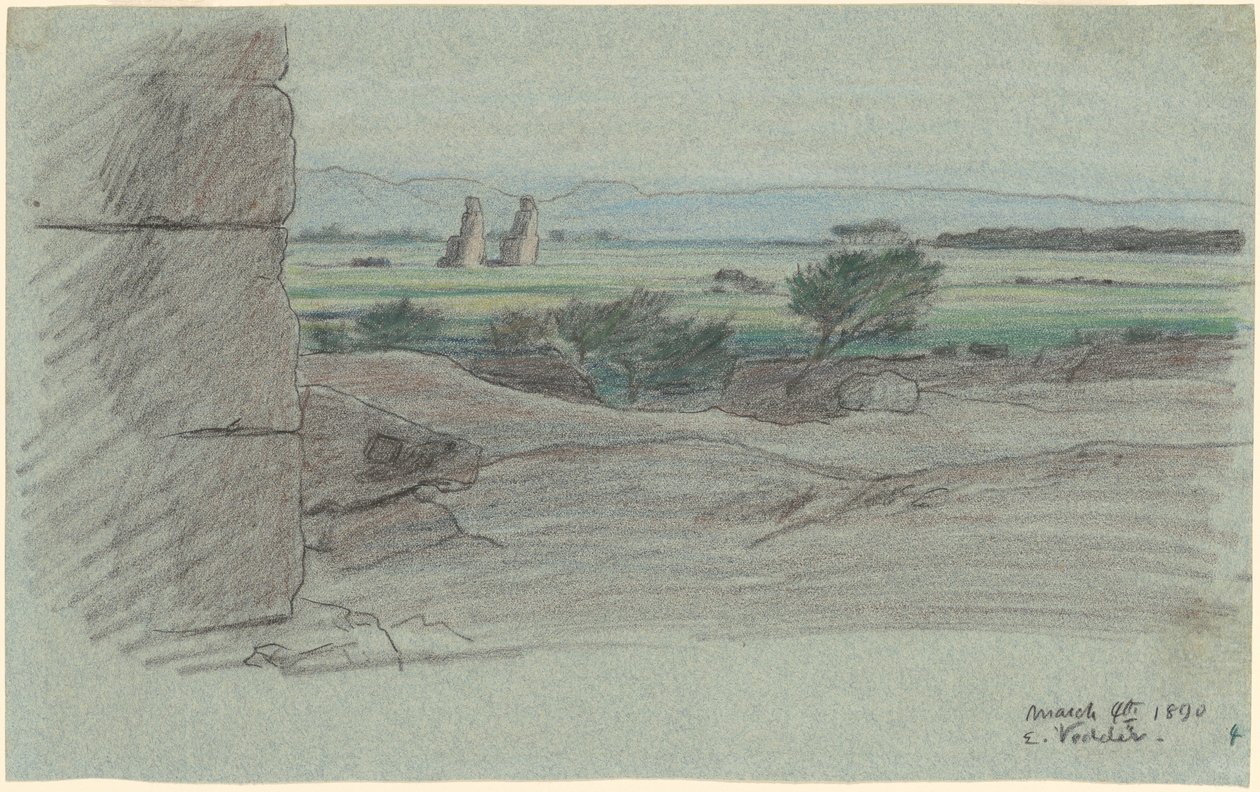 Nile Journey, nr 15, 1890. av Elihu Vedder