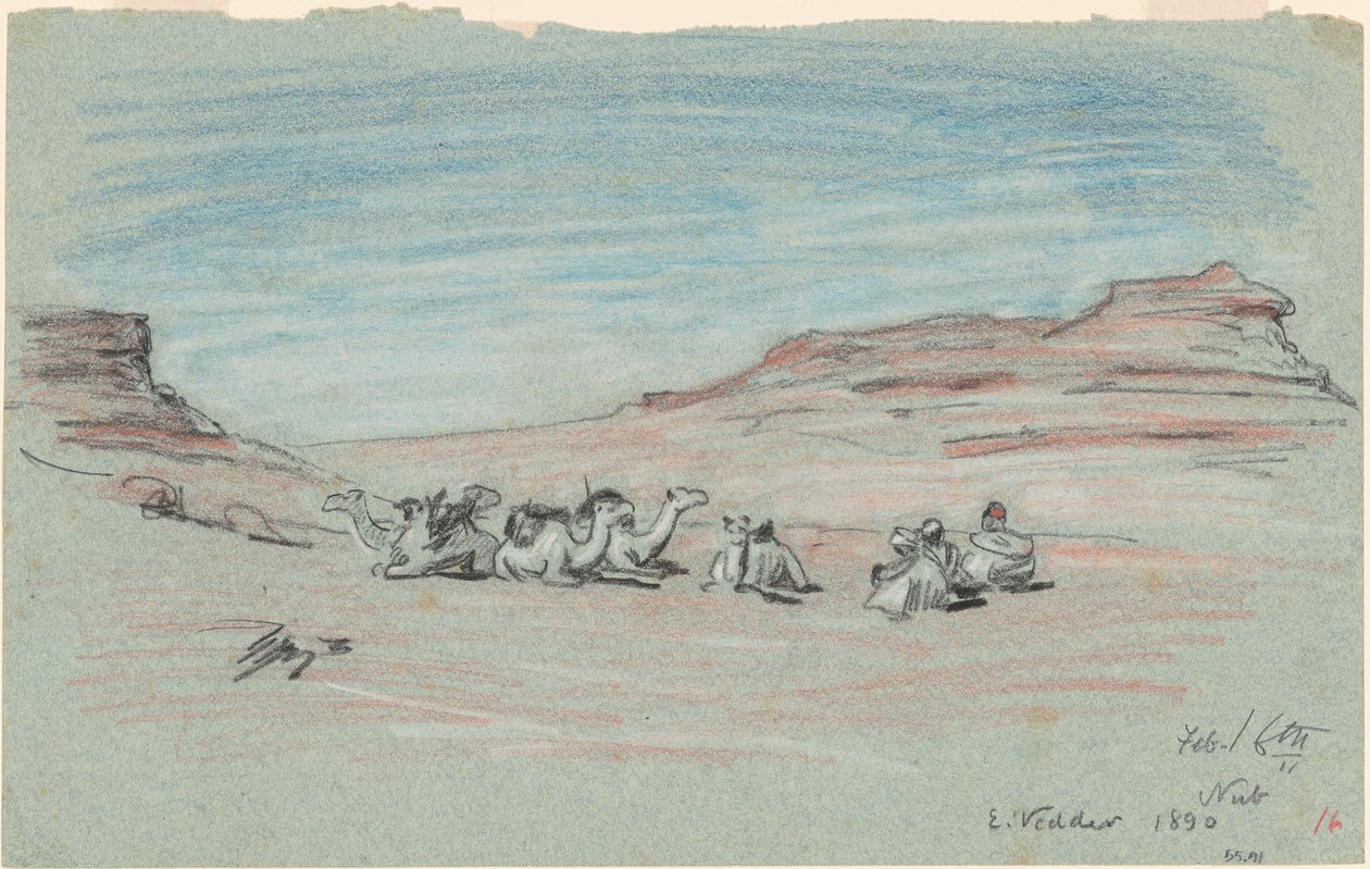 Nile Journey, nr 20, 1890. av Elihu Vedder