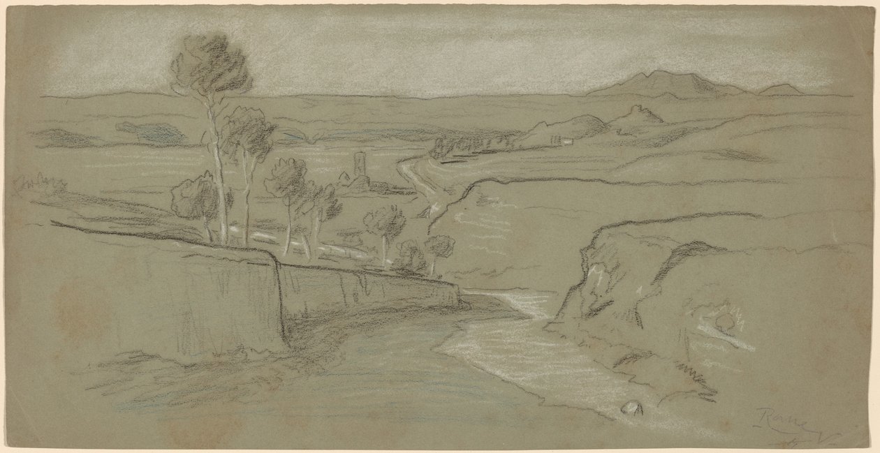 Romerskt landskap av Elihu Vedder