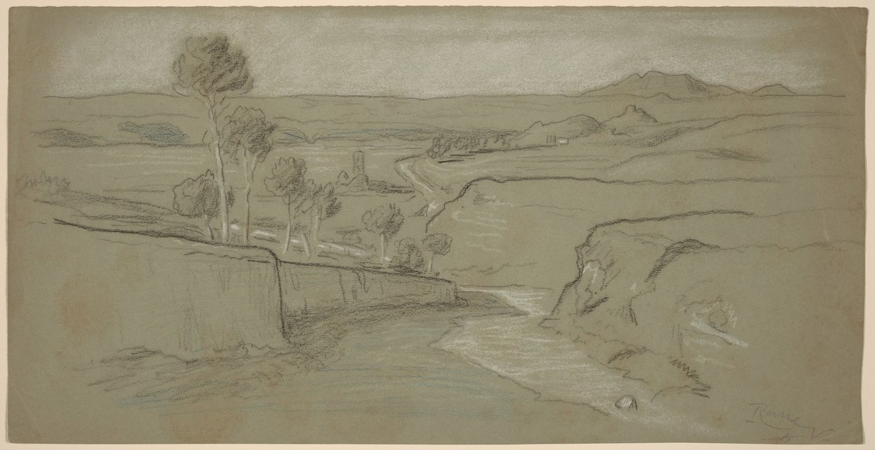 Romerskt landskap av Elihu Vedder