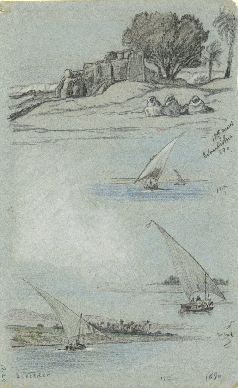 Studieblad av Elihu Vedder