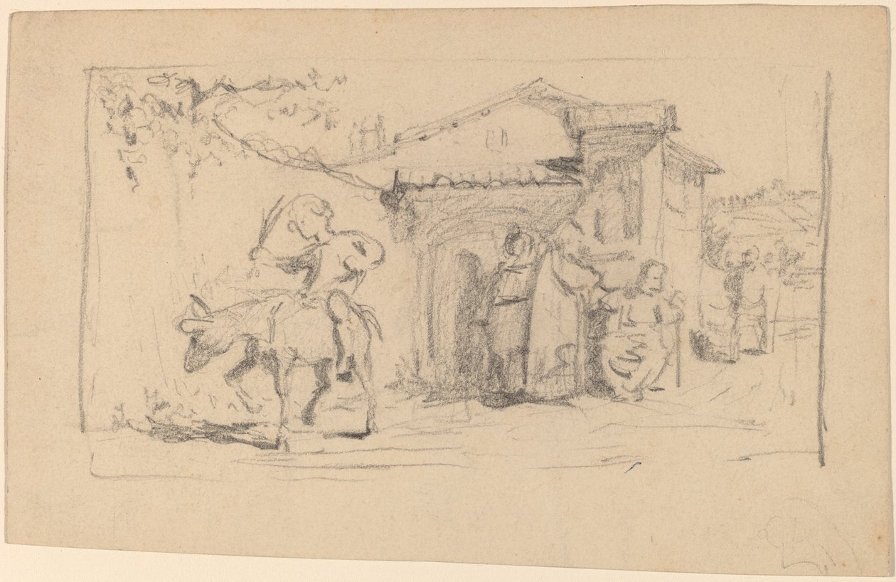 Son och åsna, ca. 1859. av Elihu Vedder