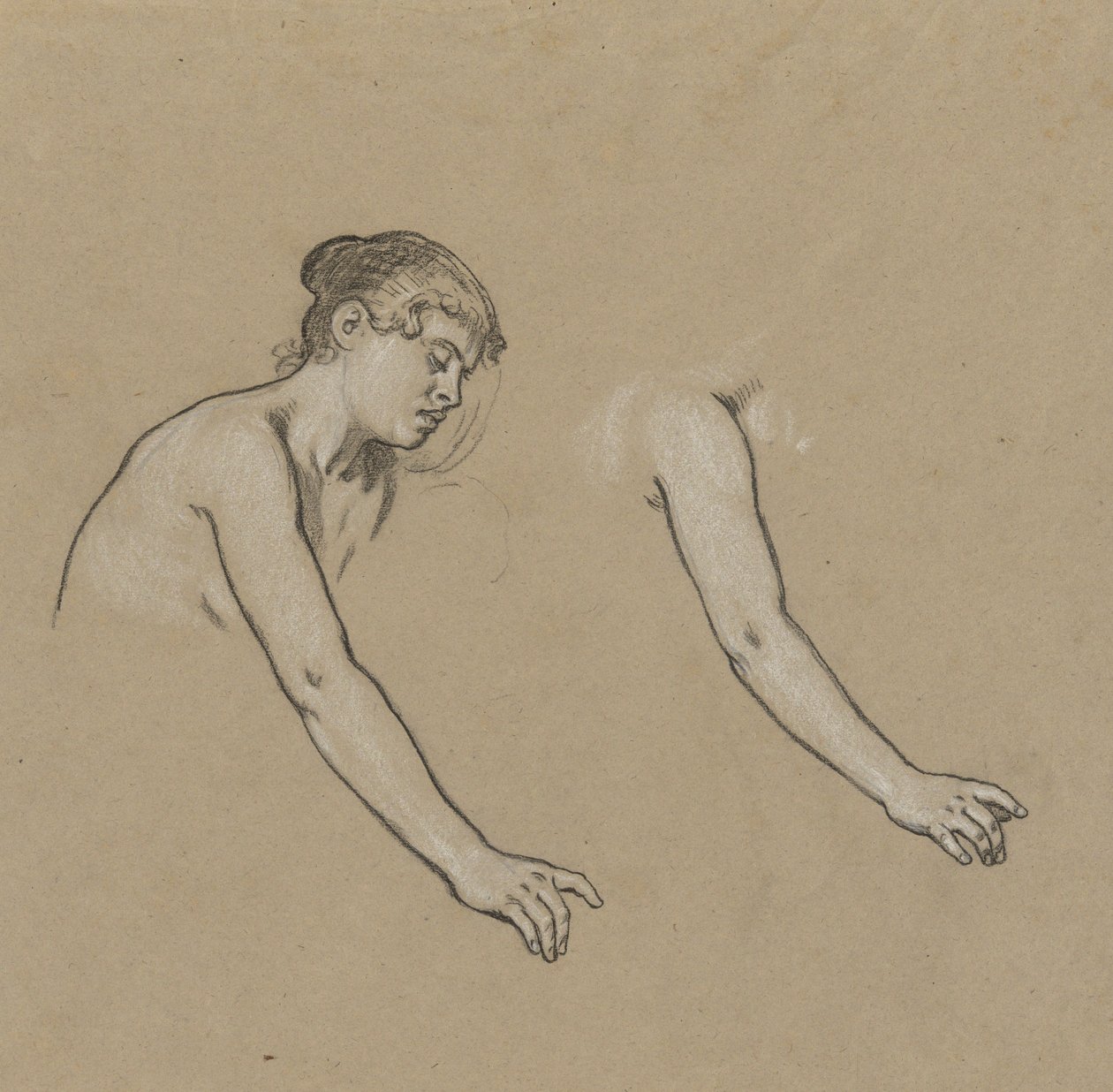 Studier för Figure of Winter av Elihu Vedder
