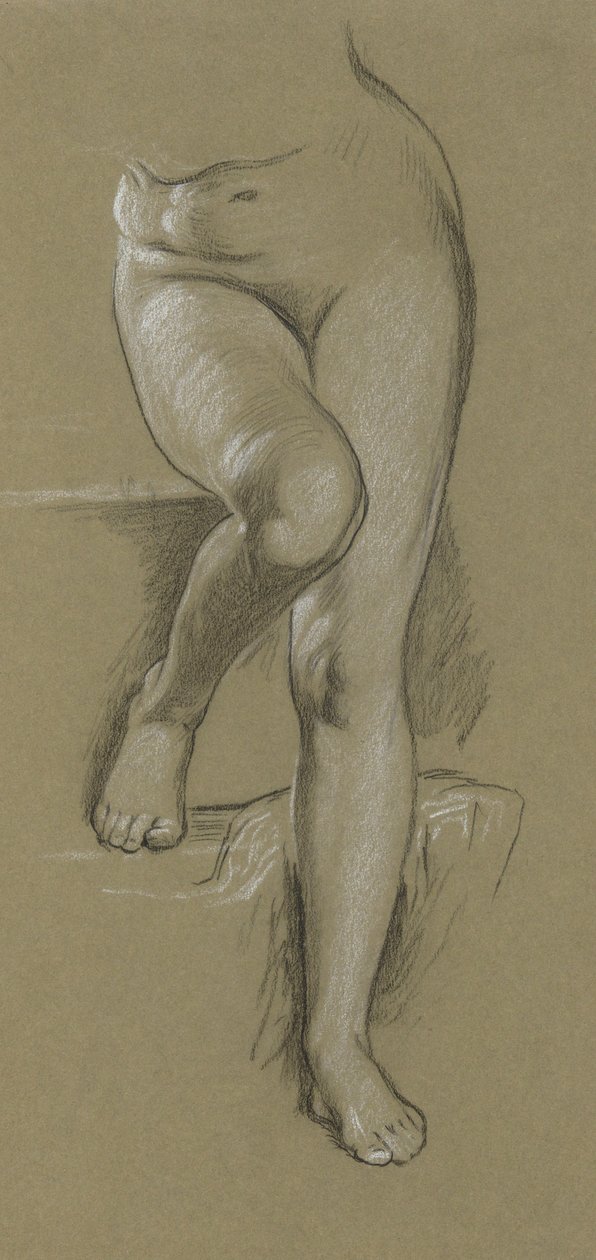 Studie för Figure of Fortune. Spiselkrans av Elihu Vedder