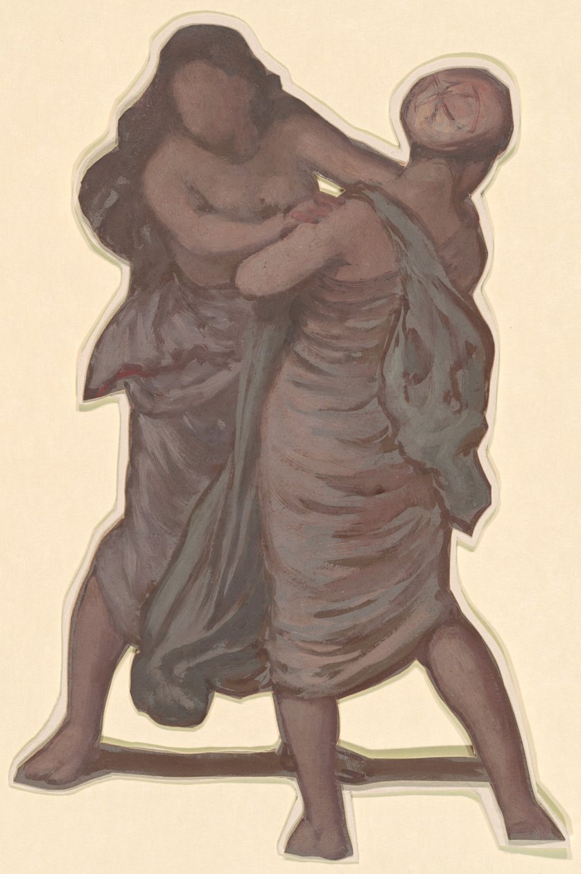 Studie för "Greek Girls Bathing" av Elihu Vedder