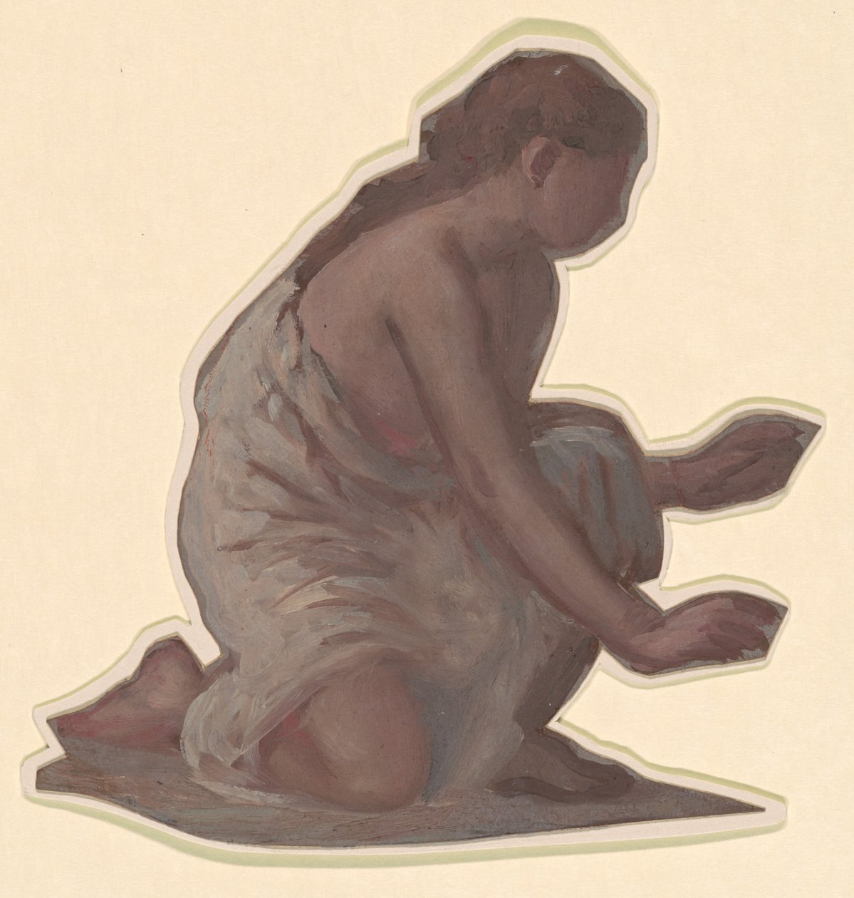 Studie för "Greek Girls Bathing" av Elihu Vedder