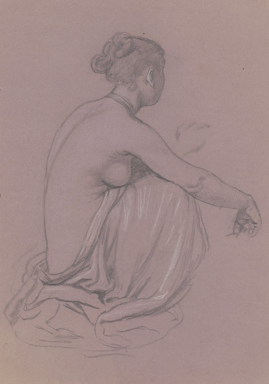 Studie för grekiska flickor som badar, ca. 1872. av Elihu Vedder