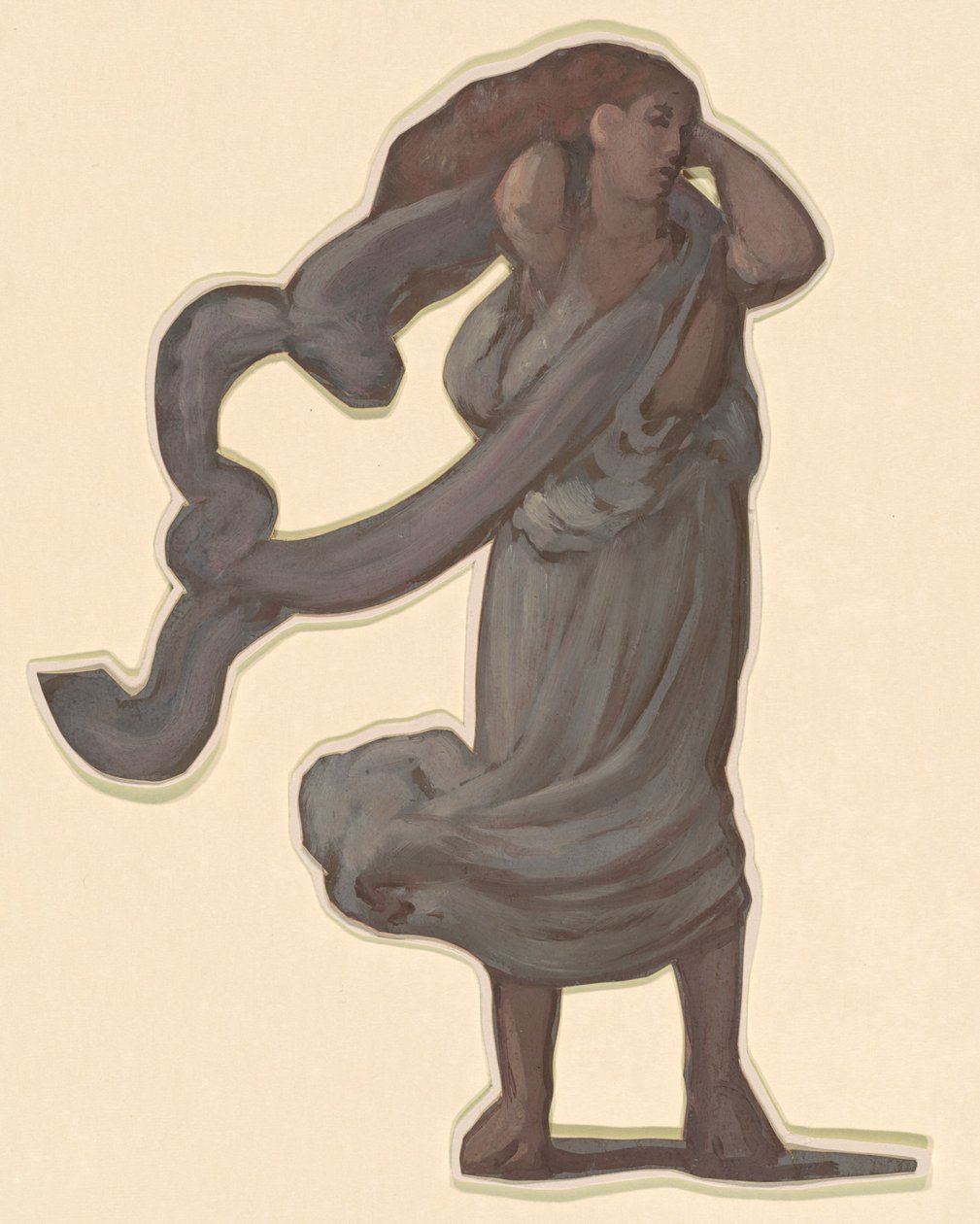 Studie för grekiska flickor som badar, ca. 1872. av Elihu Vedder
