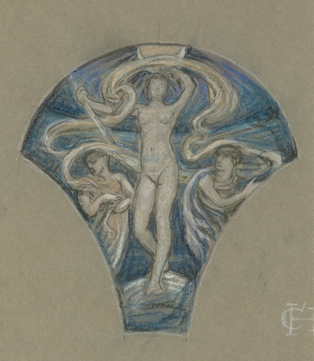 Studie till Luna av Elihu Vedder