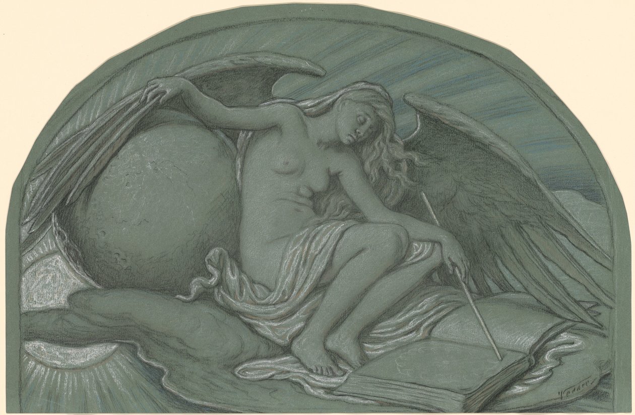 Studie för The Eclipse of the Sun by the Moon, 1892. av Elihu Vedder