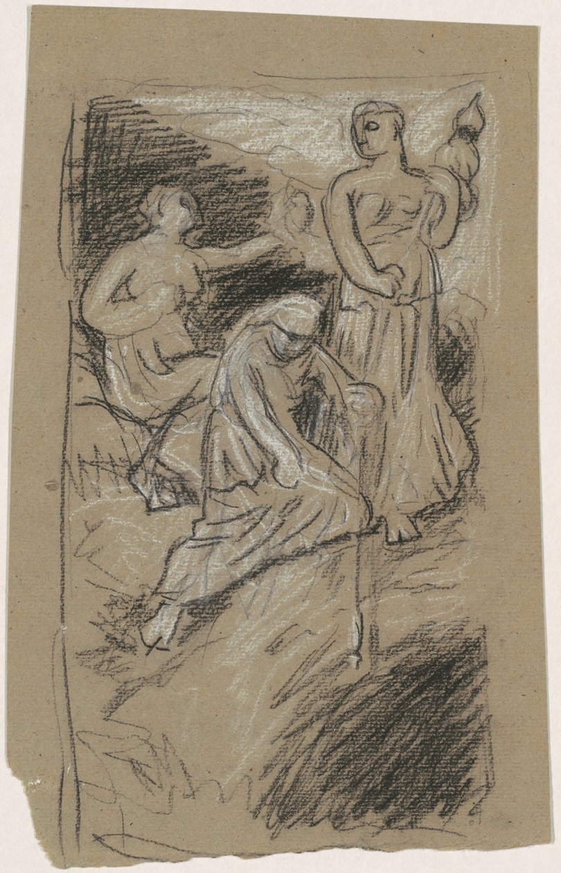 Studie för The Fates Gathering in the Stars, 1884-1887. av Elihu Vedder