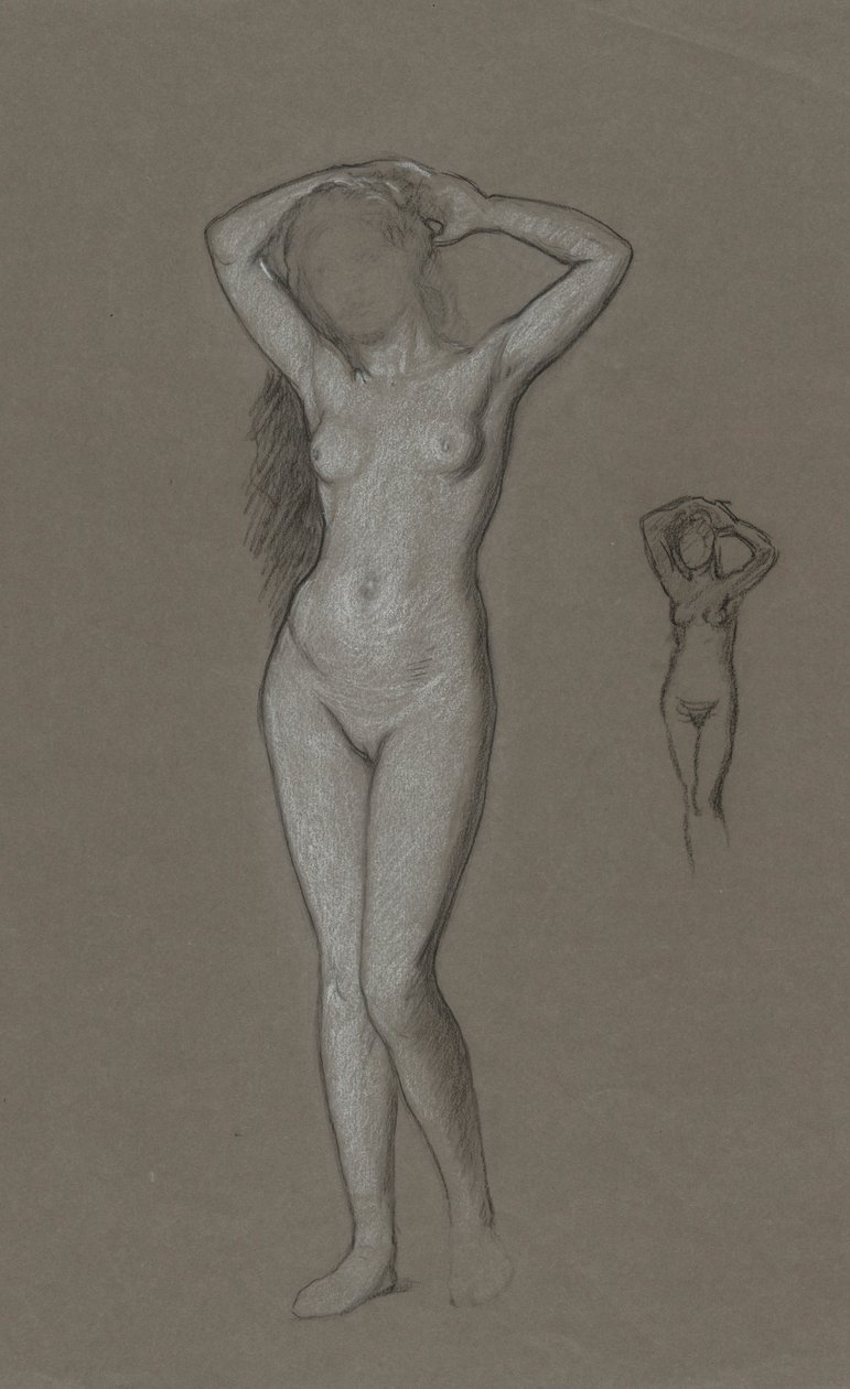 Studie för Venusfiguren av Elihu Vedder