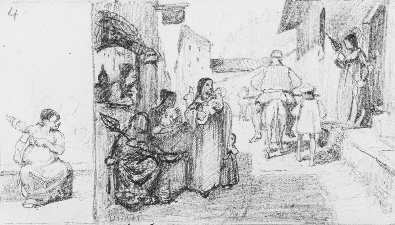 Fabeln om mjölnaren, hans son och åsnan, nr 4 av Elihu Vedder