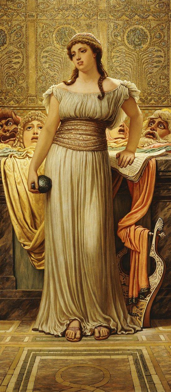 Den grekiska skådespelarens dotter, 1875 av Elihu Vedder