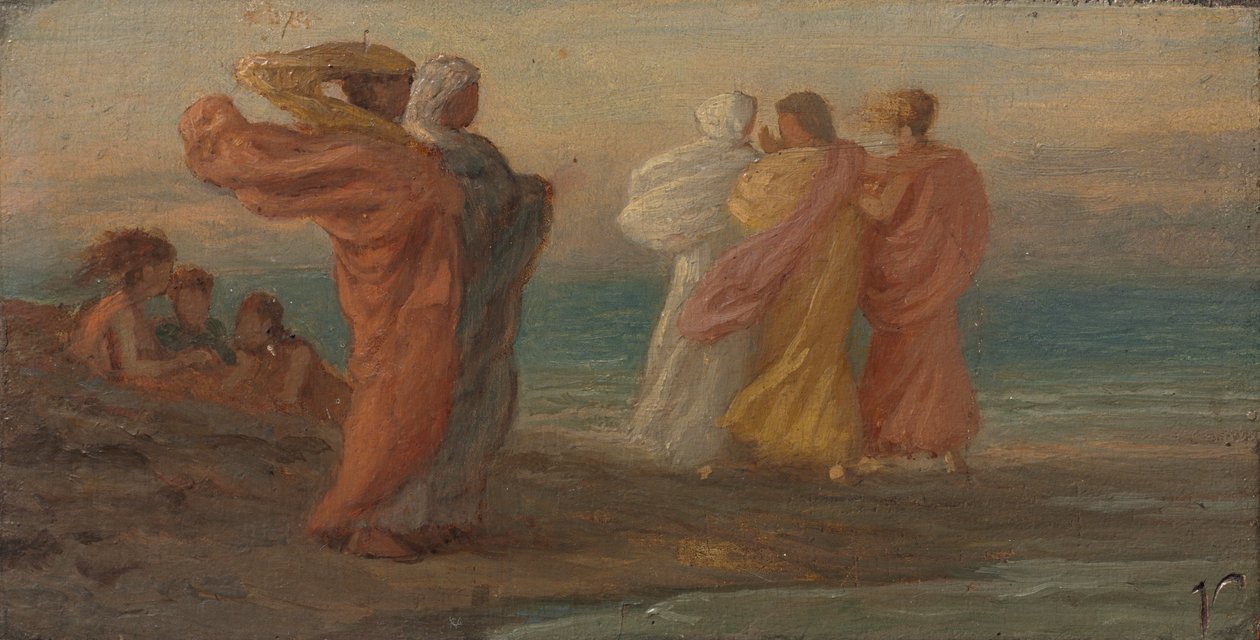 The Music Party, ca 1875 (olja på pannå) av Elihu Vedder