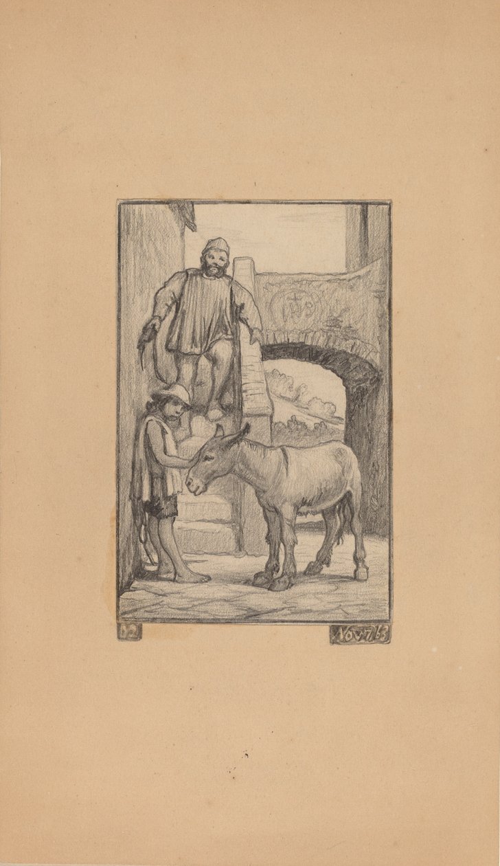 Sonen och åsnan, 1863. av Elihu Vedder