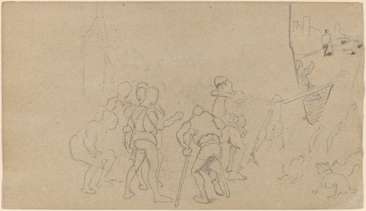 Byscen, ca. 1859. av Elihu Vedder