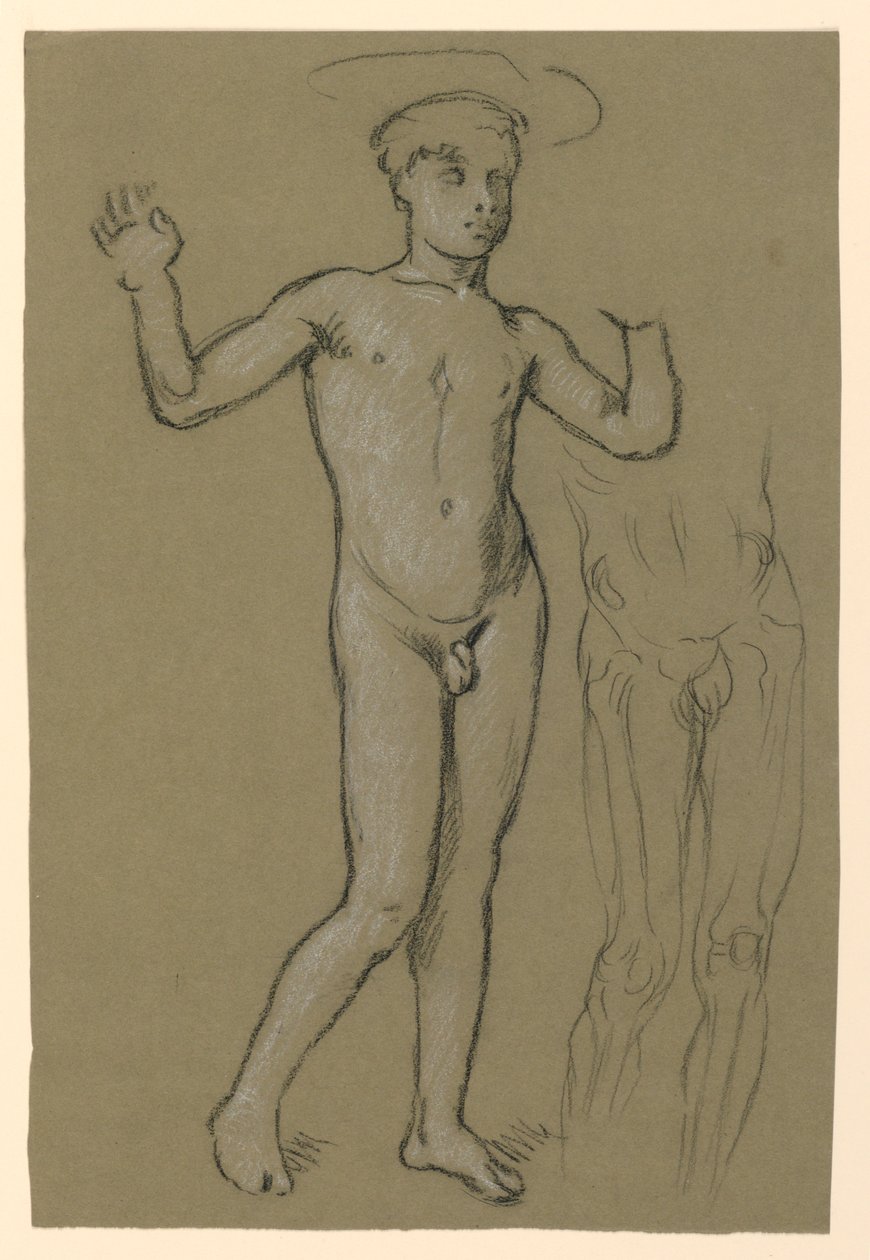figurstudie för en fontändesign av Elihu Vedder