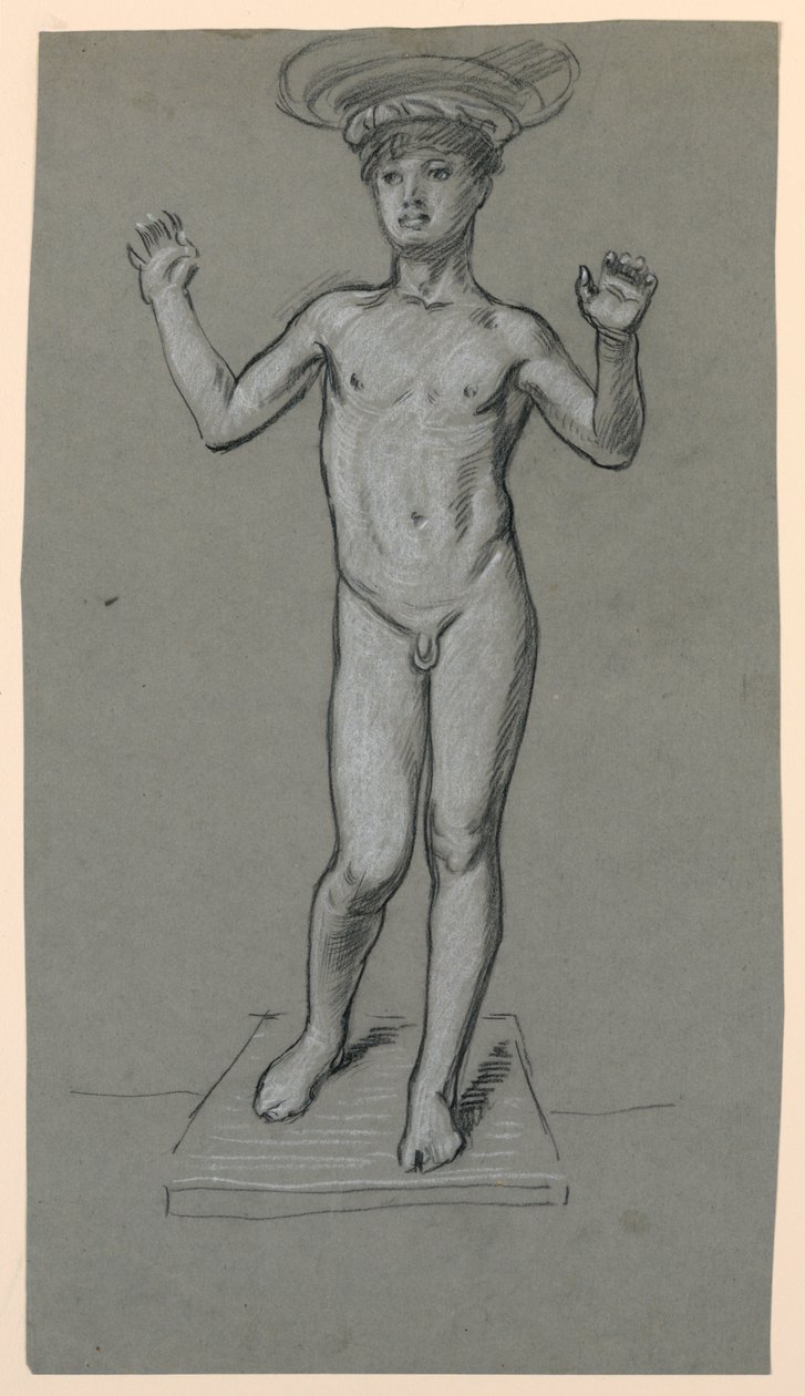 figurstudie för en fontändesign av Elihu Vedder