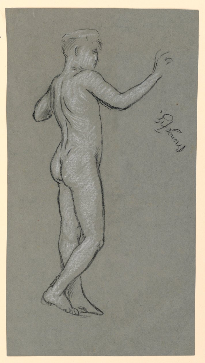 figurstudie för en fontändesign av Elihu Vedder