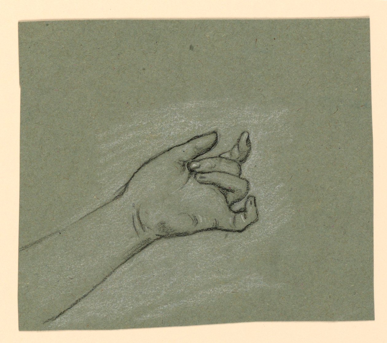 studie av handled och vänster hand av Elihu Vedder