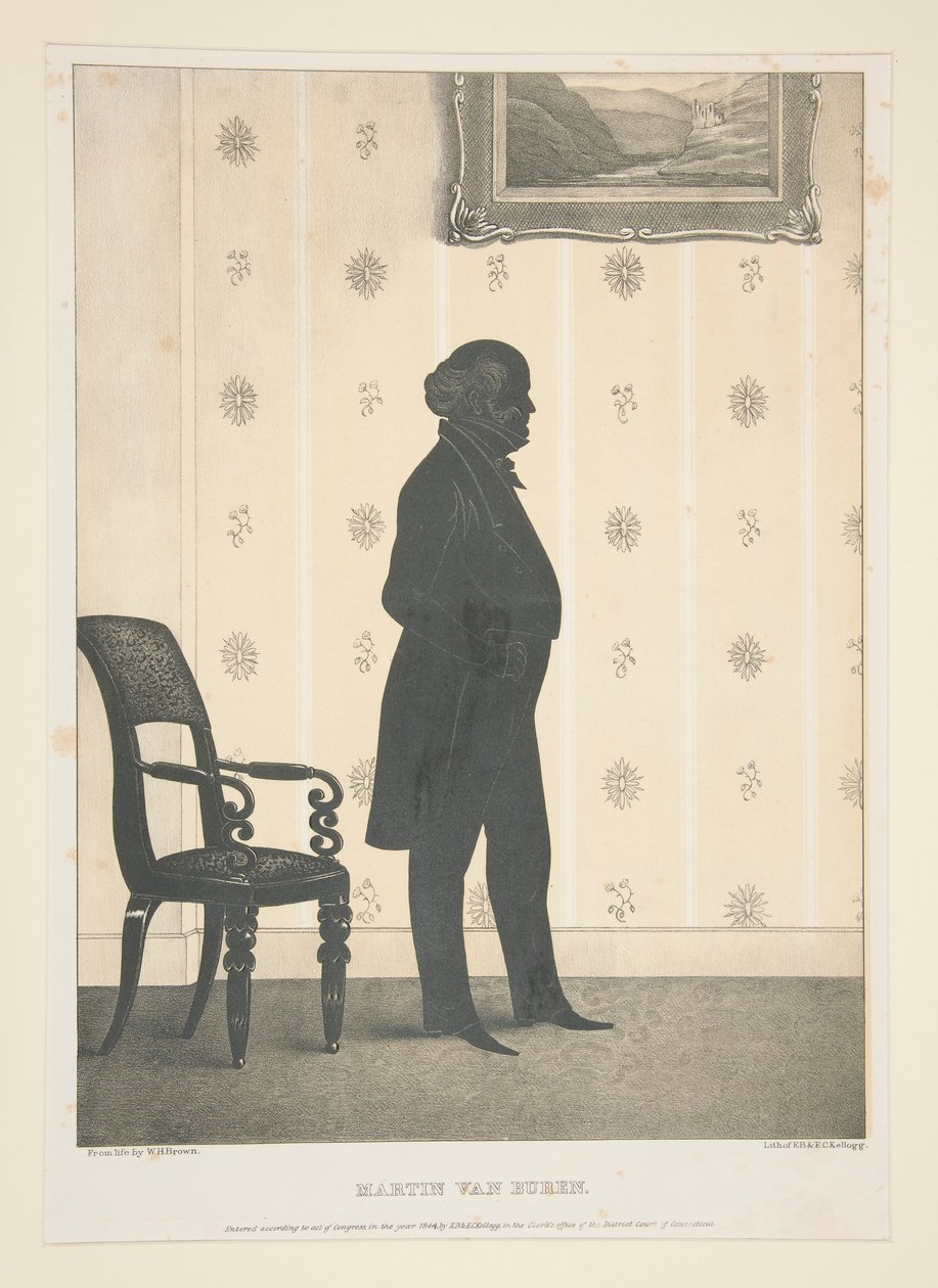 Martin Van Buren, från en uppsättning av 27 porträtt av Elijah C. Kellogg
