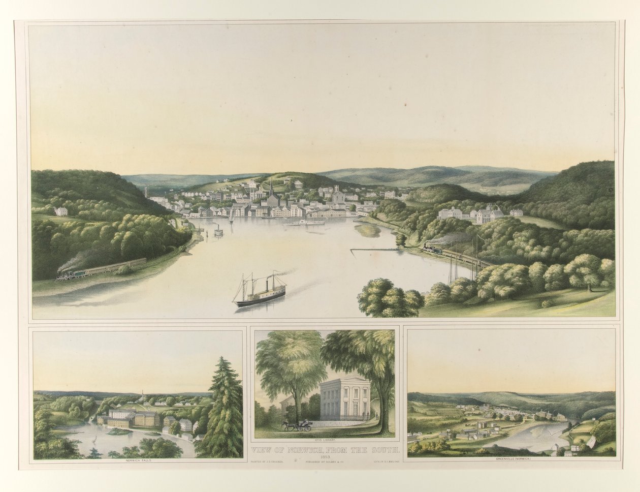 Utsikt över Norwich, från söder. 1853 (Anslutning) av Elijah C. Kellogg