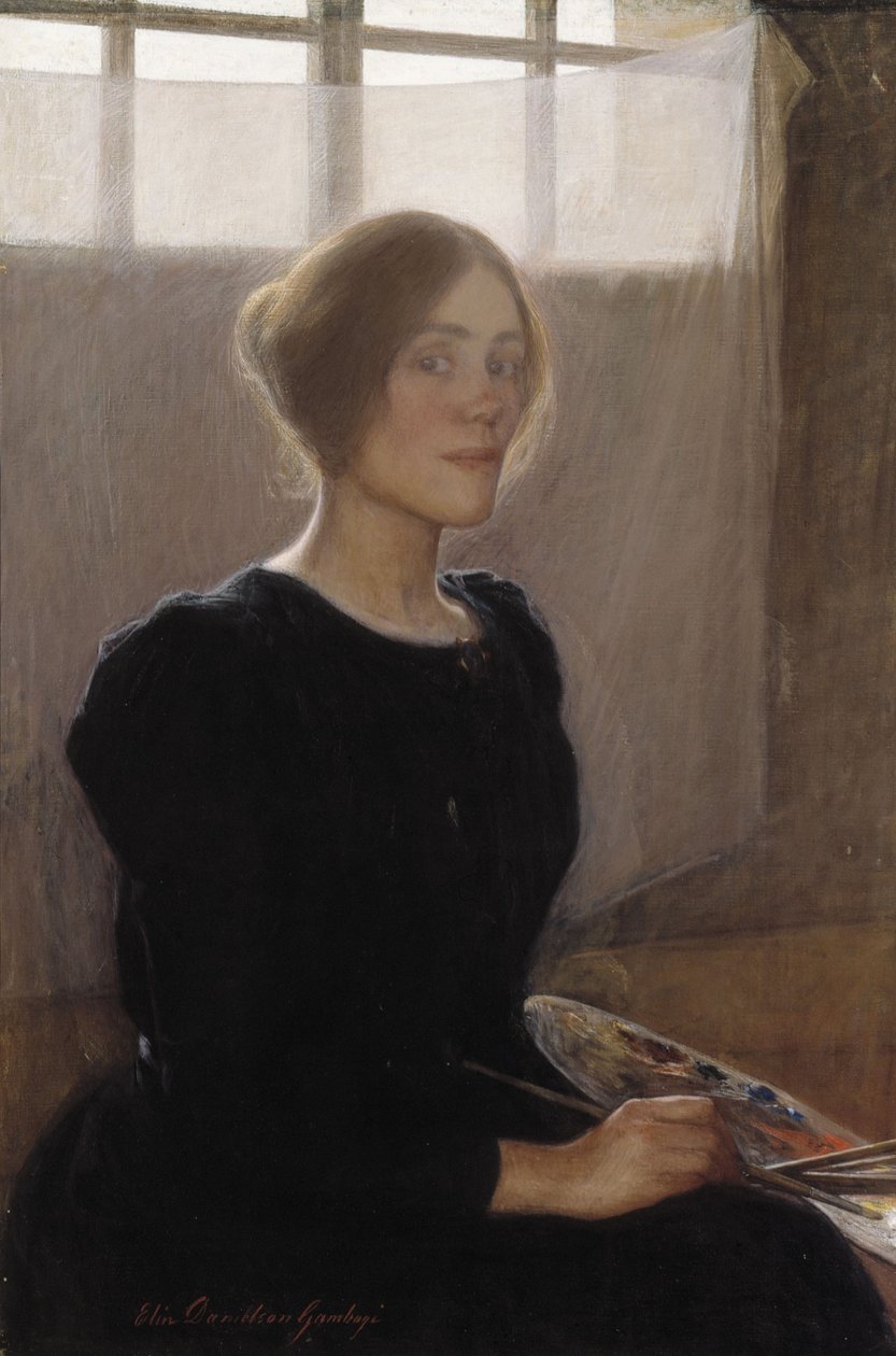 Självporträtt av Elin Danielson Gambogi