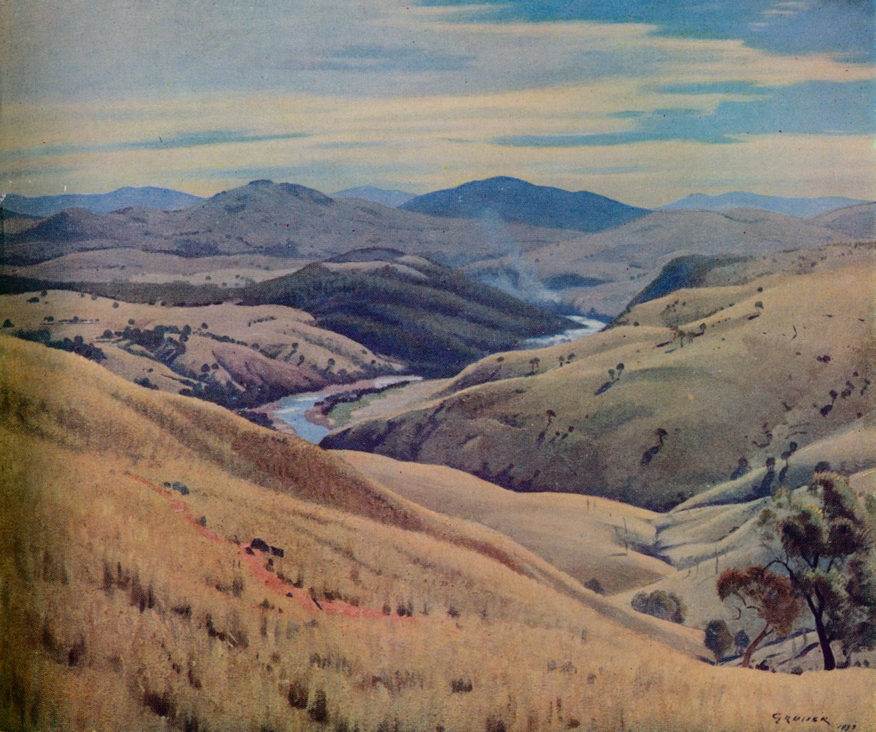 "Weetangra, Canberra", 1937 av Elioth Lauritz Leganyer Gruner