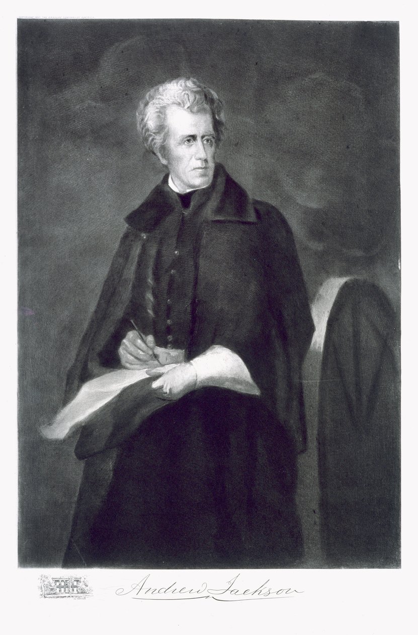 Andrew Jackson, USA:s sjunde president, pub. 1901 (fotogravyr) av Eliphalet Frazer Andrews