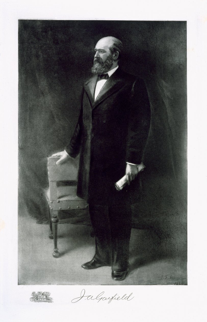 James A. Garfield, USA:s 20:e president, pub. 1901 (fotogravyr) av Eliphalet Frazer Andrews