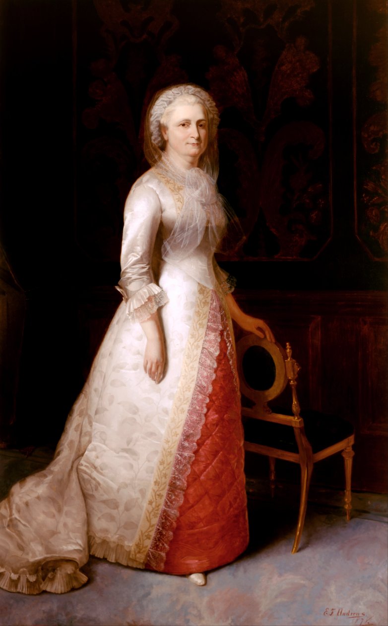 Martha Dandridge Custis Washington (Fru George Washington) av Eliphalet Frazer Andrews
