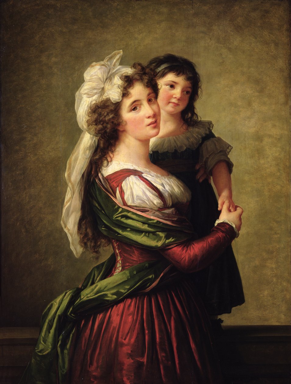 Madame Rousseau och hennes dotter, 1789 av Elisabeth Louise Vigee Lebrun
