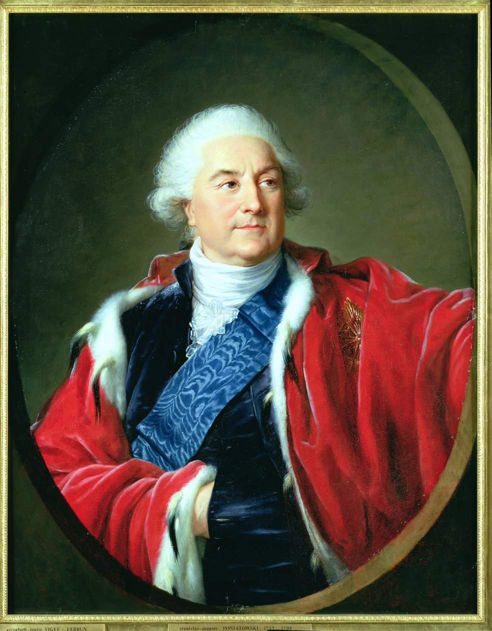 Portræt af Stanislas II Augustus (1732-98), 1797 swed av Elisabeth Louise Vigee Lebrun