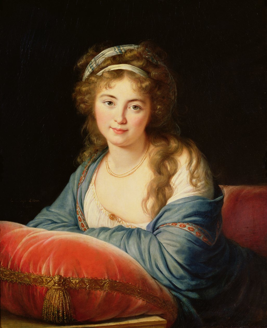 O le Countess Catherine Vassilievna Skavronskaia (1761-1869) 1796 swed av Elisabeth Louise Vigee Lebrun